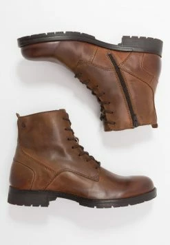 Alternative view of Jack & Jones JFWORCA - Lace-up Ankle Boots - Cognac
