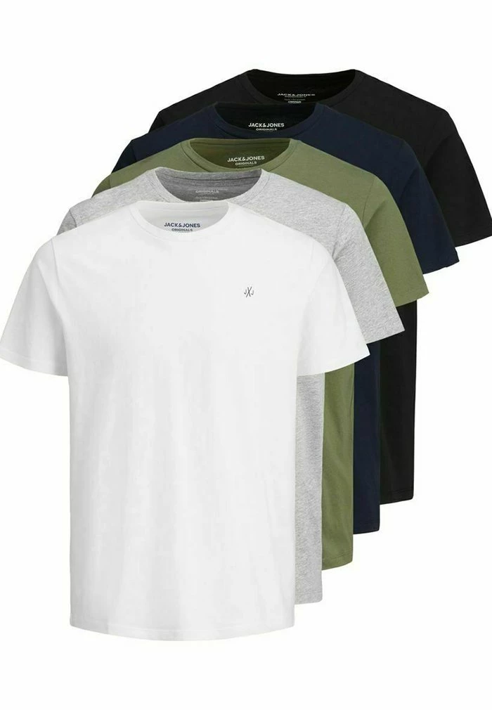 Jack & Jones 5 PACK - Basic T-shirt - White 6 Jack & Jones 5 PACK - Basic T-shirt - White - Image 6