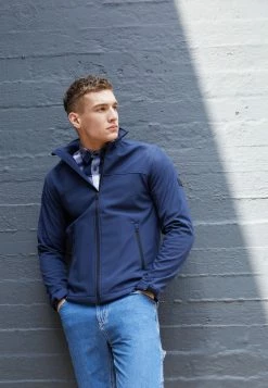 Jack & Jones JJEMARVIN COLLAR - Summer Jacket - Navy Blazer