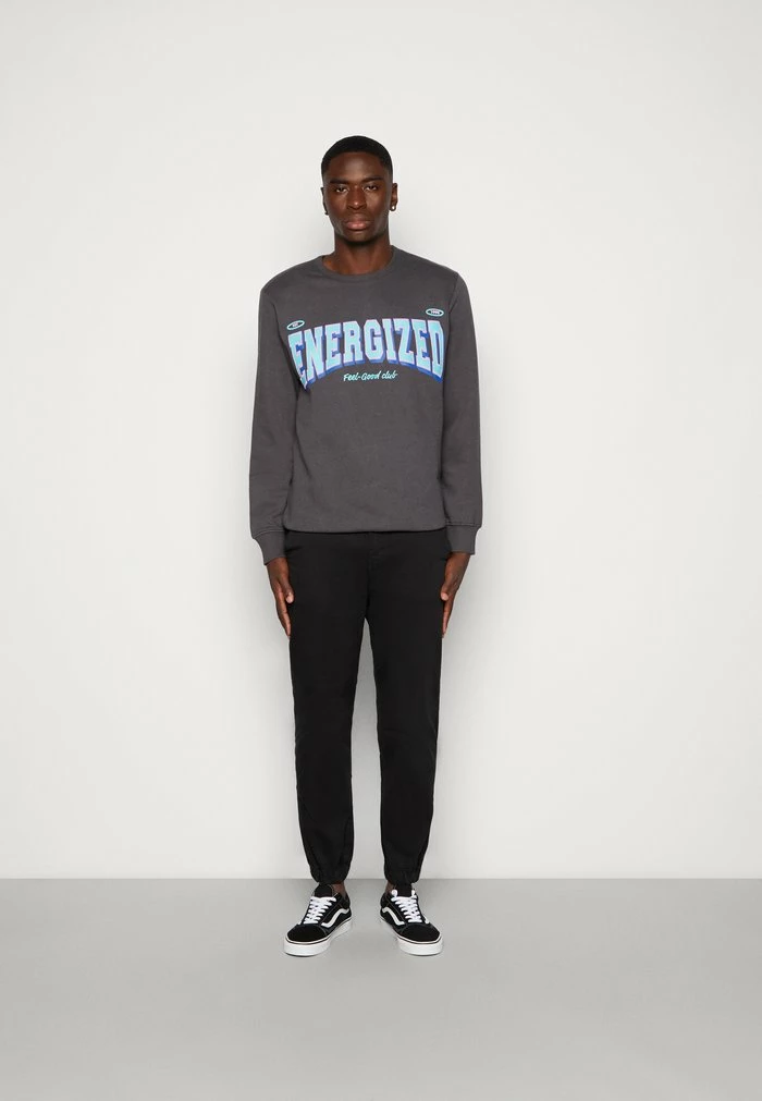 Jack & Jones JOROPTIMIST CREW NECK UNISEX - Sweatshirt - Asphalt 2 Jack & Jones JOROPTIMIST CREW NECK UNISEX - Sweatshirt - Asphalt - Image 2