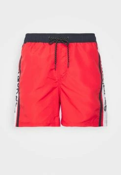 Jack & Jones JJICRETE SWIM TAPE - Swimming Shorts - Flame Scarlet