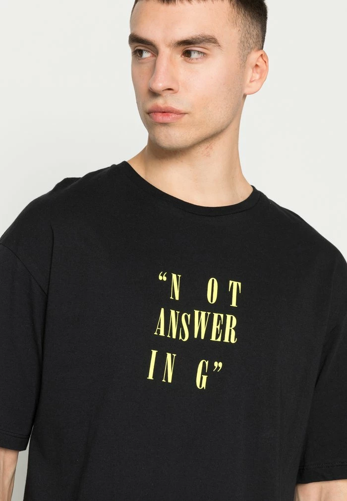 Jack & Jones JORANSWER TEE CREW NECK UNISEX - Print T-shirt - Black 5 Jack & Jones JORANSWER TEE CREW NECK UNISEX - Print T-shirt - Black - Image 5