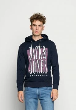 Jack & Jones JORJARL HOOD - Sweatshirt - Navy