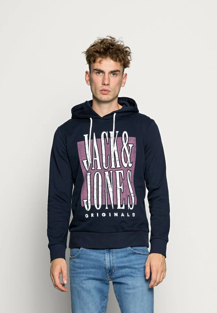 Jack & Jones JORJARL HOOD - Sweatshirt - Navy 1 Jack & Jones JORJARL HOOD - Sweatshirt - Navy