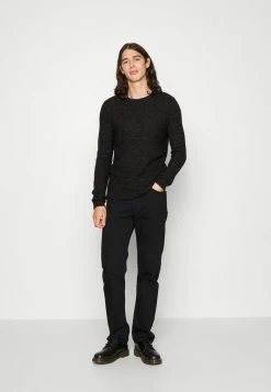 Alternative view of Jack & Jones JJEDAMIAN CREW NECK - Jumper - Black