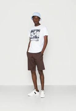Alternative view of Jack & Jones JORVENICE MONOCHROME TEE CREW NECK - Print T-shirt - Bright White