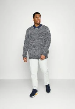 Jack & Jones JJPANNEL NECK - Jumper - Navy Blazer -Jack & Jones Shop 24a254a3228d44f5a236bb93f24122dc