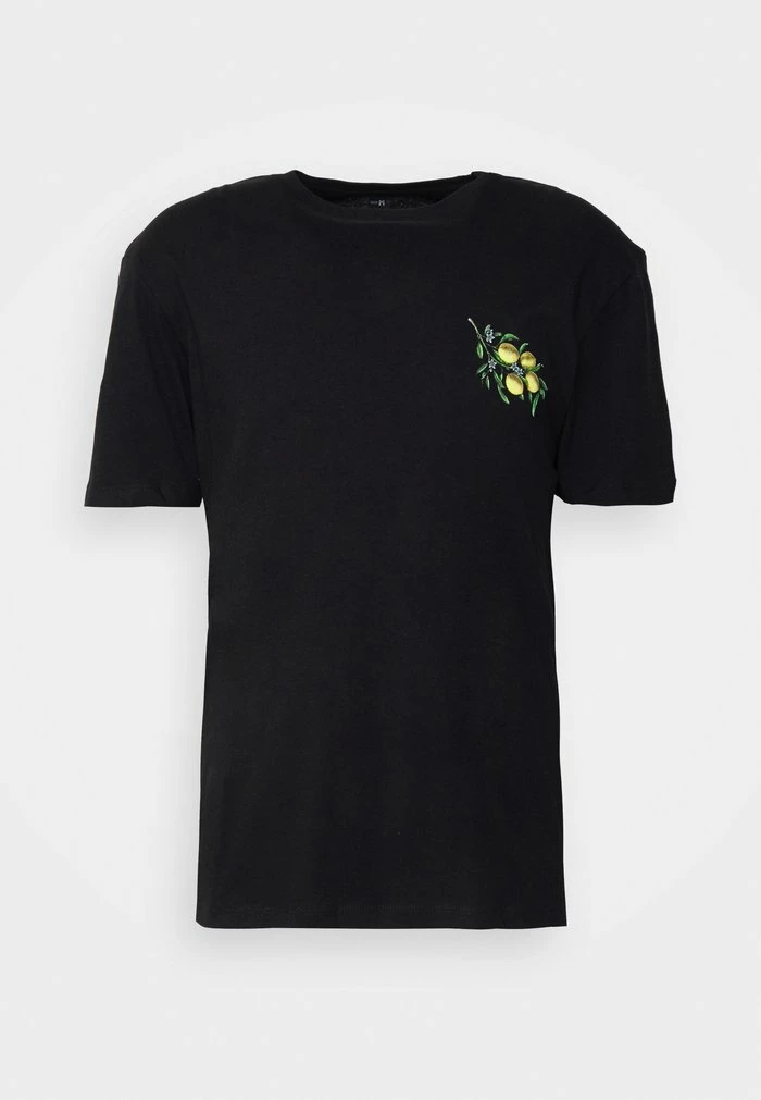 Jack & Jones CITRONS TEE CREW NECK UNISEX - Print T-shirt - Black 1 Jack & Jones CITRONS TEE CREW NECK UNISEX - Print T-shirt - Black