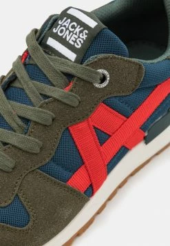 Jack & Jones JFWSTANZA COMBO 2.0 - Trainers - Dark Olive/blue/red -Jack & Jones Shop 2512683a978442f7a947e71763bb8e42