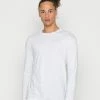 Jack & Jones JCORAY TEE CREW NECK - Long Sleeved Top - White