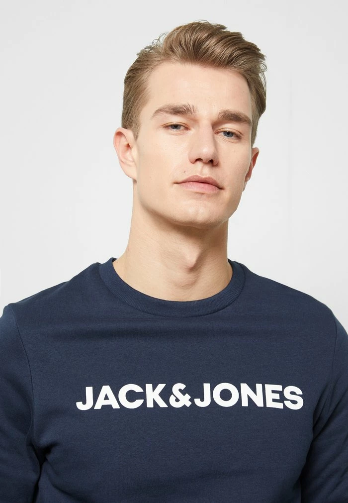 Jack & Jones JACLOUNGE ONECK - Sweatshirt - Navy Blazer 4 Jack & Jones JACLOUNGE ONECK - Sweatshirt - Navy Blazer - Image 4