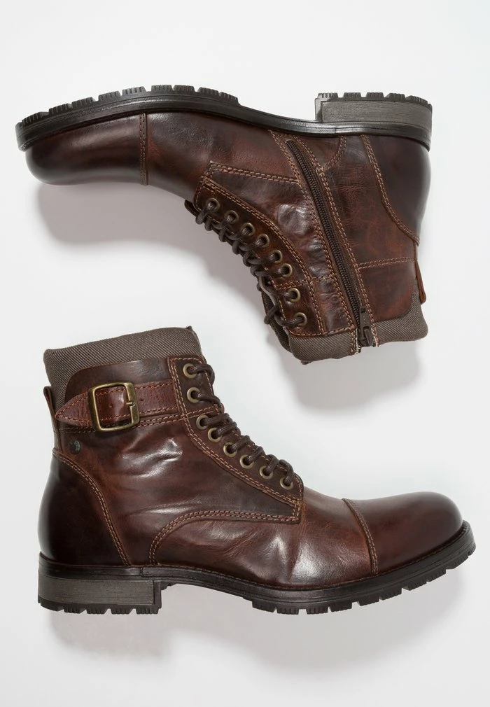 Jack & Jones JFWALBANY - Lace-up Ankle Boots - Brown Stone 2 Jack & Jones JFWALBANY - Lace-up Ankle Boots - Brown Stone - Image 2