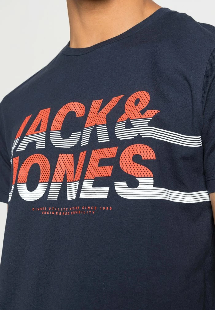 Jack & Jones JCOCHARLES TEE CREW NECK - Print T-shirt - Navy Blazer 5 Jack & Jones JCOCHARLES TEE CREW NECK - Print T-shirt - Navy Blazer - Image 5