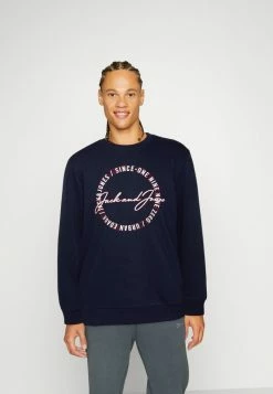 Jack & Jones JJMARLON CREW NECK - Sweatshirt - Navy Blazer