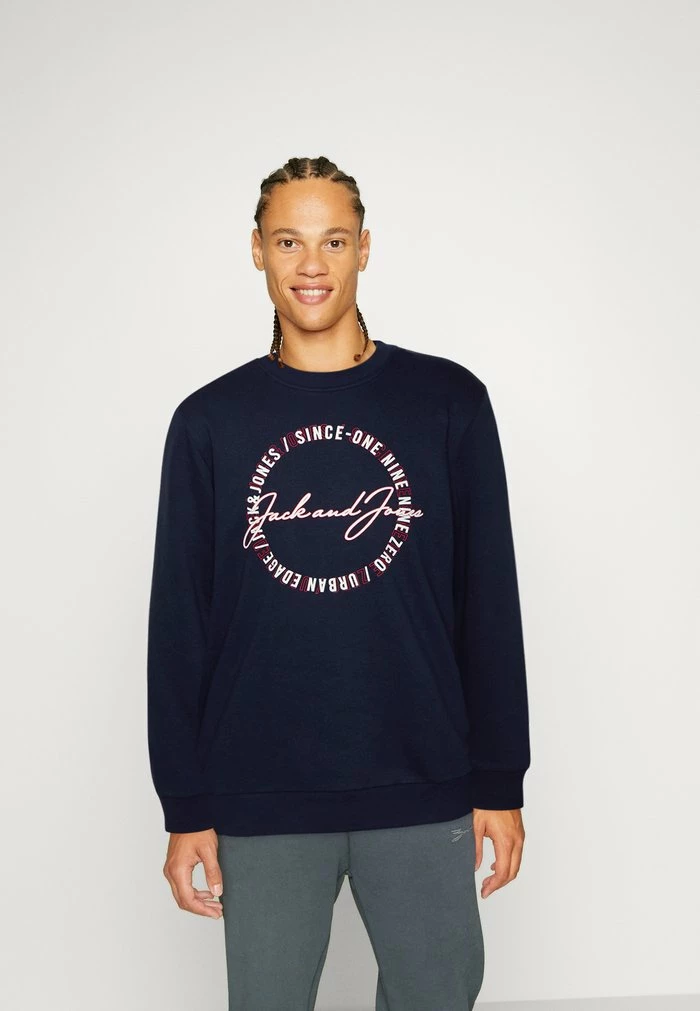 Jack & Jones JJMARLON CREW NECK - Sweatshirt - Navy Blazer 1 Jack & Jones JJMARLON CREW NECK - Sweatshirt - Navy Blazer