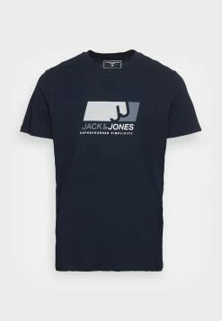 Jack & Jones JCOCORD TEE CREW NECK - Print T-shirt - Navy Blazer
