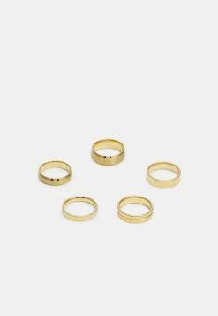 Jack & Jones JACPLAIN MIX 5 PACK - Ring - Gold-coloured