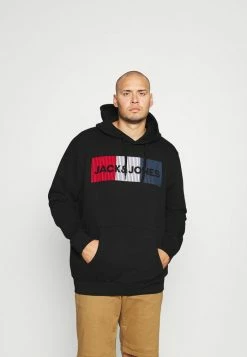 Jack & Jones JJECORP LOGO HOOD - Sweatshirt - Black