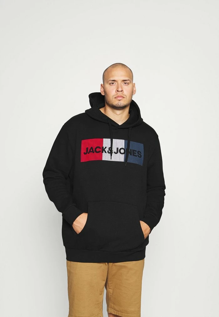 Jack & Jones JJECORP LOGO HOOD - Sweatshirt - Black 1 Jack & Jones JJECORP LOGO HOOD - Sweatshirt - Black