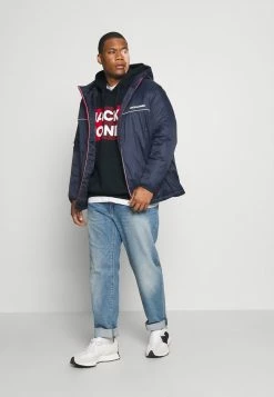 Alternative view of Jack & Jones JJECORP LOGO HOOD - Sweatshirt - Navy Blazer/print