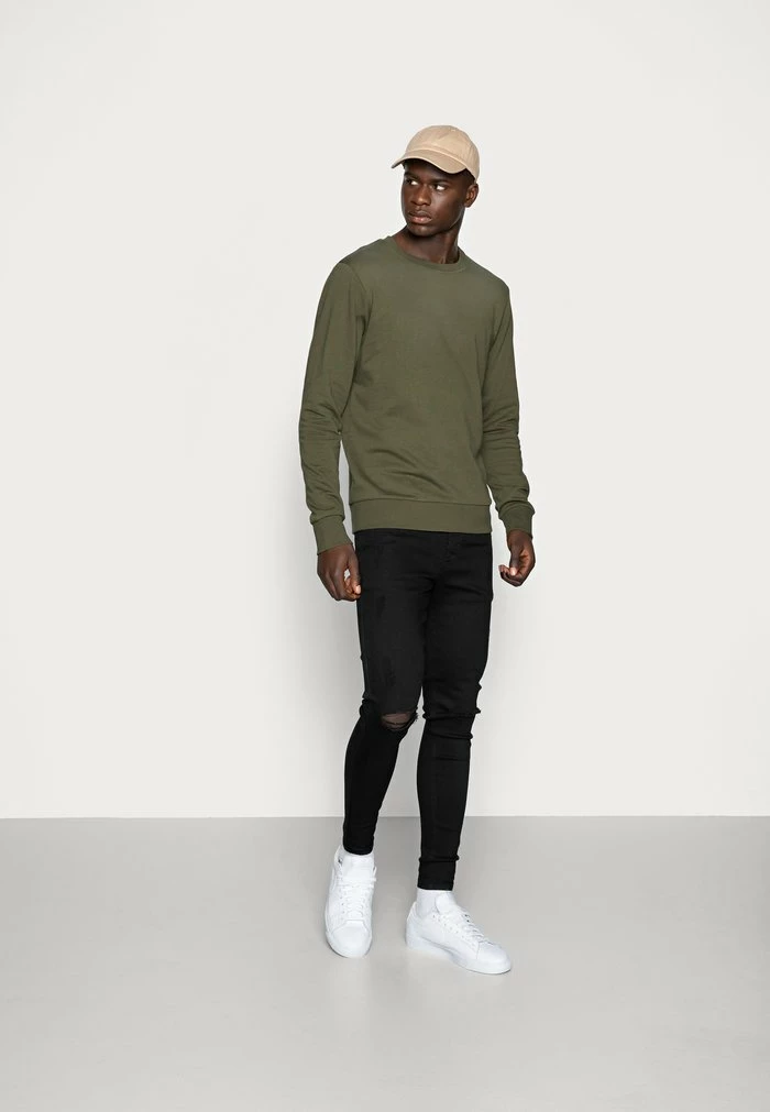 Jack & Jones Sweatshirt - Olive Night 2 Jack & Jones Sweatshirt - Olive Night - Image 2