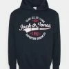 Jack & Jones JJELOGO HOOD - Hoodie - Navy Blazer