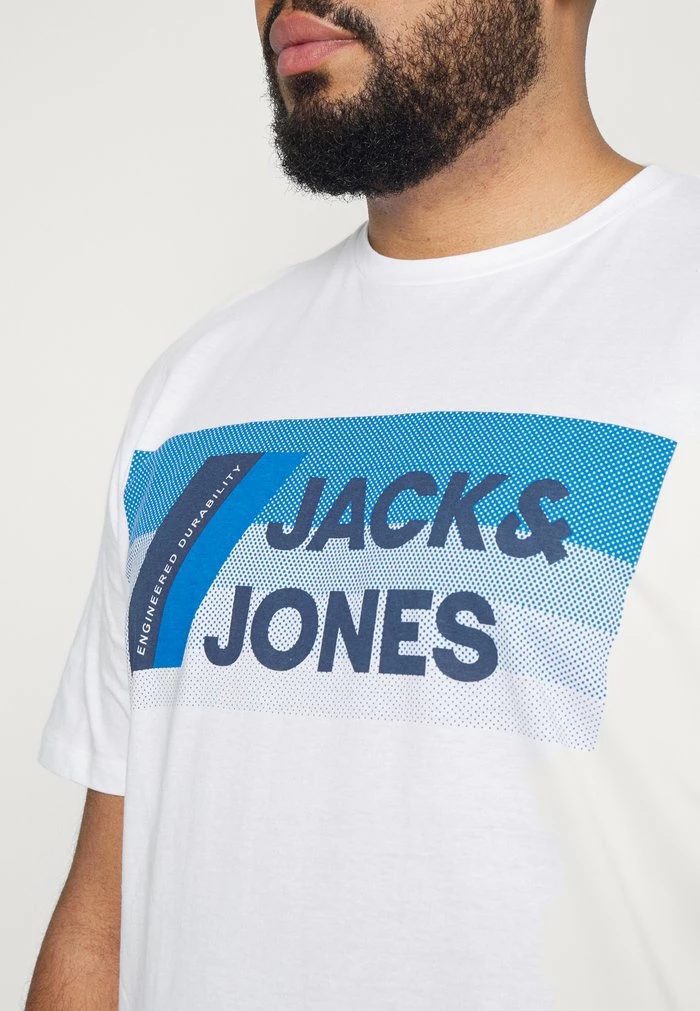 Jack & Jones JCOBOOSTER TEE CREW NECK - Print T-shirt - White 5 Jack & Jones JCOBOOSTER TEE CREW NECK - Print T-shirt - White - Image 5