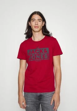 Jack & Jones JCOKIM TEE CREWNECK - Print T-shirt - Chili Pepper