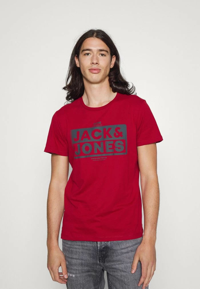 Jack & Jones JCOKIM TEE CREWNECK - Print T-shirt - Chili Pepper 1 Jack & Jones JCOKIM TEE CREWNECK - Print T-shirt - Chili Pepper