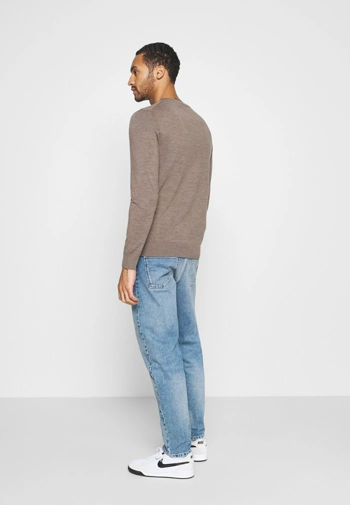 Jack & Jones JJEMARK CREW NECK - Jumper - Oatmeal/melange 3 Jack & Jones JJEMARK CREW NECK - Jumper - Oatmeal/melange - Image 3