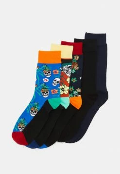 Jack & Jones JACCRANIUM 5 PACK - Socks - Imperial Blue/burnt Ochre/navy Blazer /black