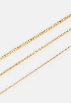 Jack & Jones JACMICRO CUBAN CHAIN 3 PACK UNISEX - Necklace - Gold-coloured -Jack & Jones Shop 3049c73ef2b84ea692dd5f8c1d267def