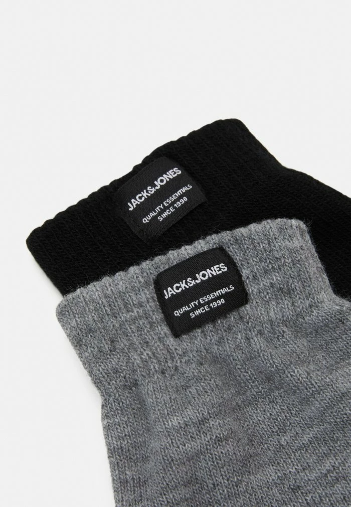 Jack & Jones JACHENRY GLOVES 2 PACK - Gloves - Black/grey Melange 2 Jack & Jones JACHENRY GLOVES 2 PACK - Gloves - Black/grey Melange - Image 2