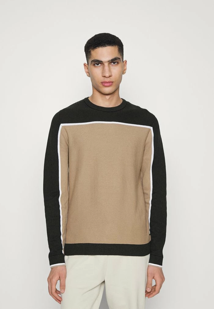 Jack & Jones JCOLOGAN CREW NECK - Jumper - Dune 1 Jack & Jones JCOLOGAN CREW NECK - Jumper - Dune