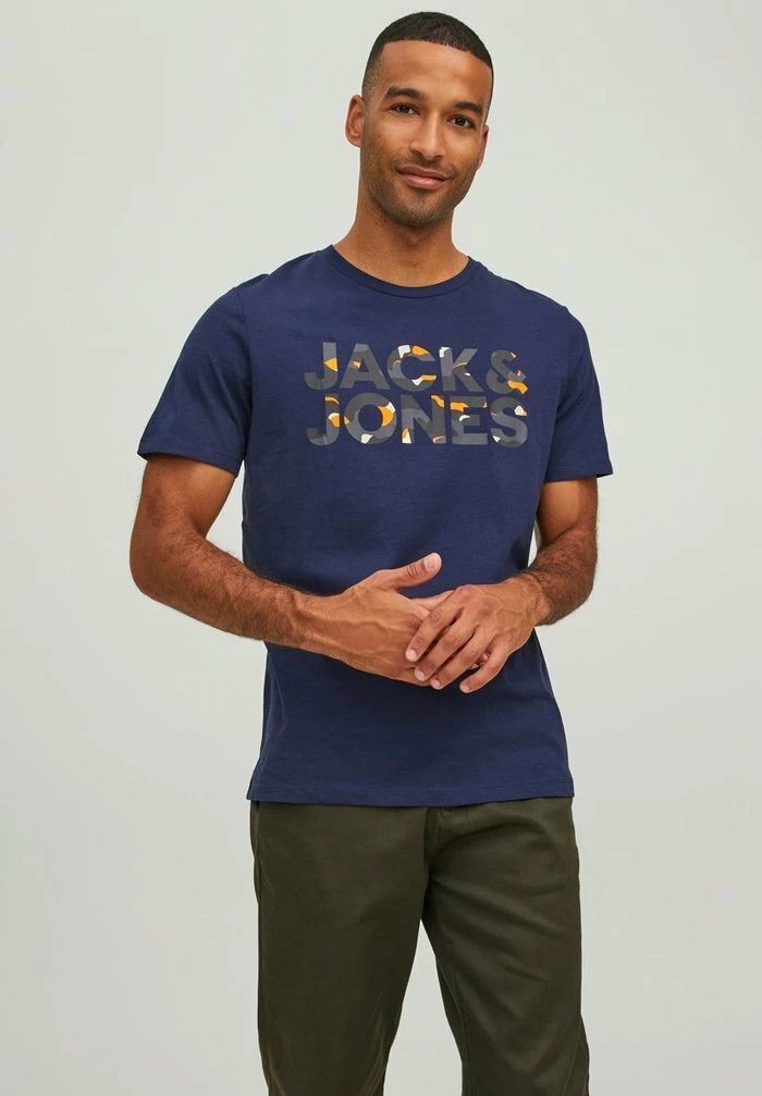 Jack & Jones Print T-shirt - Dark Blue 1 Jack & Jones Print T-shirt - Dark Blue