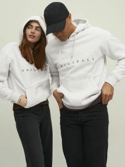 Jack & Jones JORCOPENHAGEN HOOD - Hoodie - White Melange