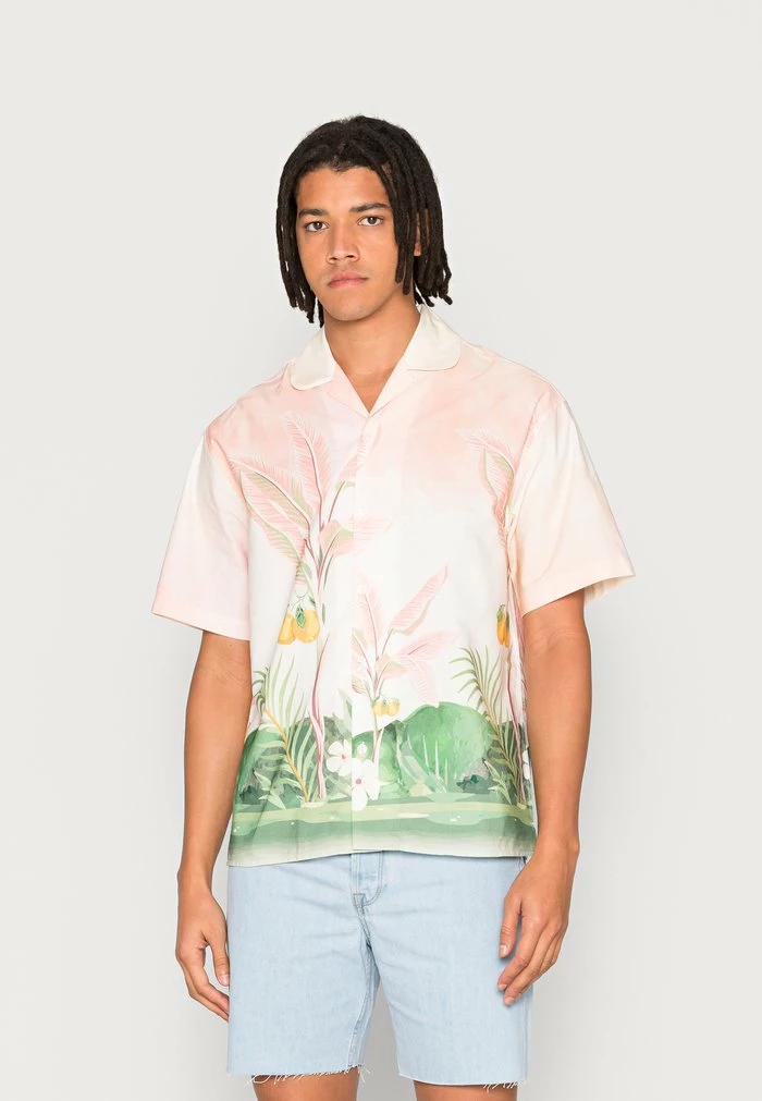 Jack & Jones PINK PYJAMMA - Shirt - White 1 Jack & Jones PINK PYJAMMA - Shirt - White