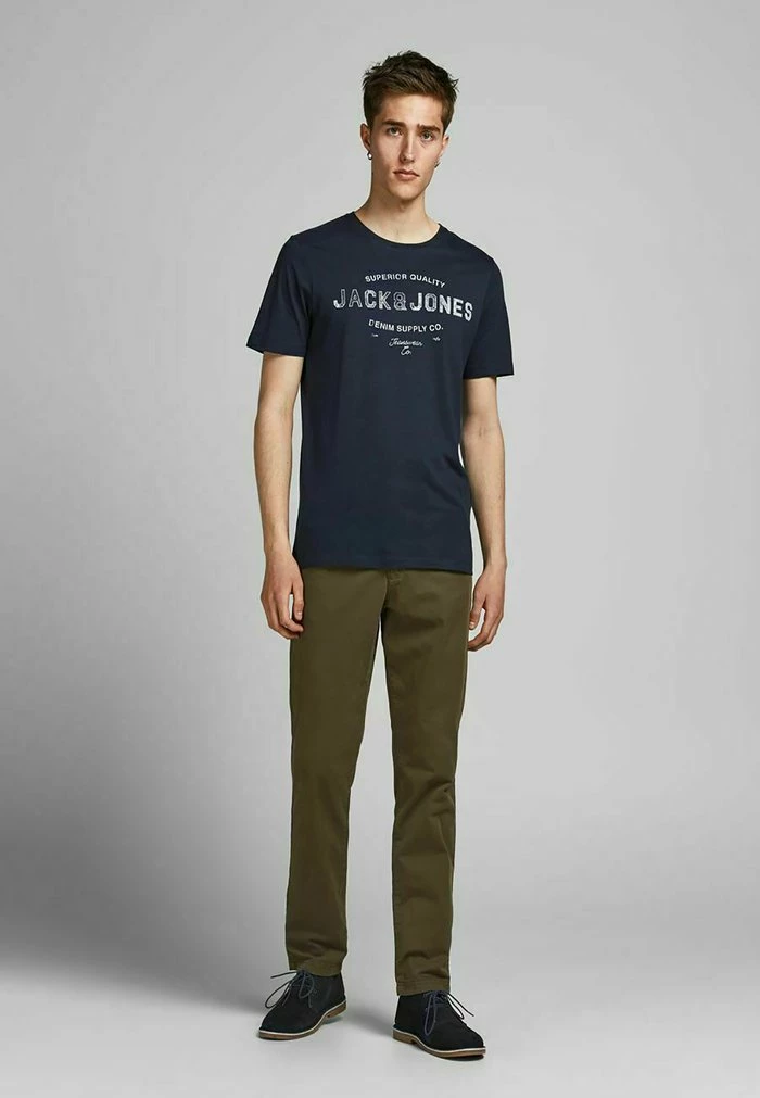 Jack & Jones Print T-shirt - Navy Blazer 2 Jack & Jones Print T-shirt - Navy Blazer - Image 2