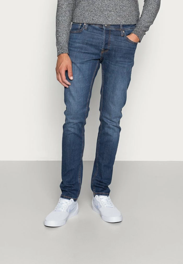 Jack & Jones JJIGLENN JJORIGINAL - Slim Fit Jeans - Blue Denim 1 Jack & Jones JJIGLENN JJORIGINAL - Slim Fit Jeans - Blue Denim