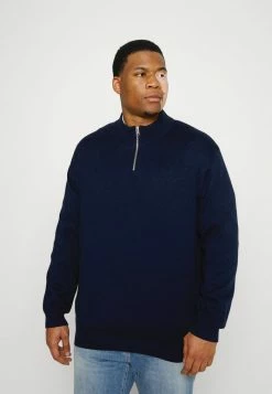 Jack & Jones JJEMIL HALF ZIP - Jumper - Navy Blazer