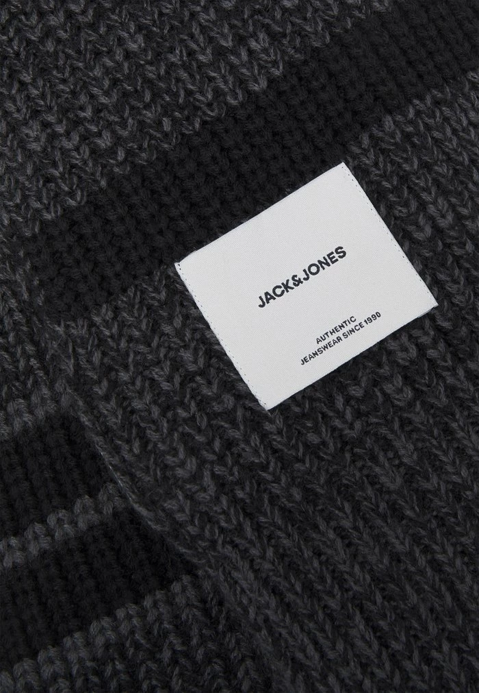 Jack & Jones JACONLINE SCARF - Scarf - Black/asphalt 3 Jack & Jones JACONLINE SCARF - Scarf - Black/asphalt - Image 3