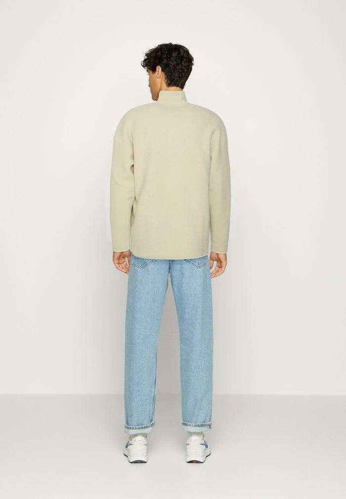 Jack & Jones JOREVERST HIGH NECK ZIP UNISEX - Fleece Jumper - Oatmeal 3 Jack & Jones JOREVERST HIGH NECK ZIP UNISEX - Fleece Jumper - Oatmeal - Image 3