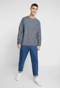 Jack & Jones JJETERRY NECK - Sweatshirt - Navy Blazer/reg/melange -Jack & Jones Shop 36d43fd066644f878835721553c43f48