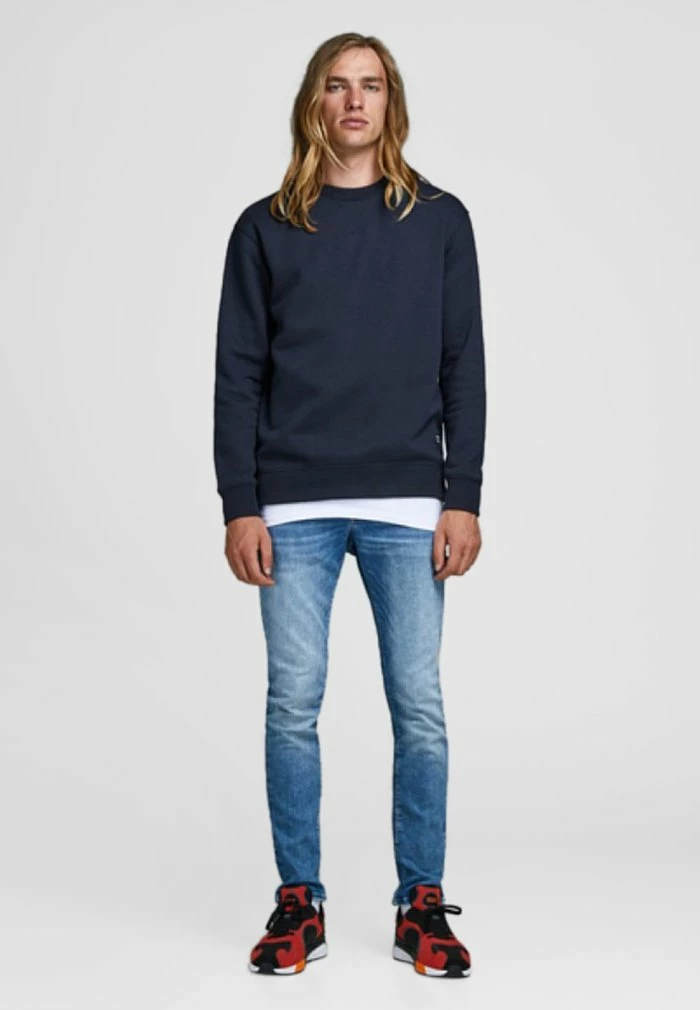 Jack & Jones Sweatshirt - Navy 2 Jack & Jones Sweatshirt - Navy - Image 2