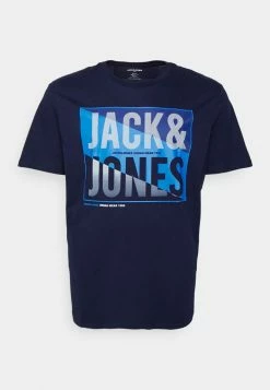 Jack & Jones JJSCOTT TEE CREW NECK - Print T-shirt - Navy Blazer