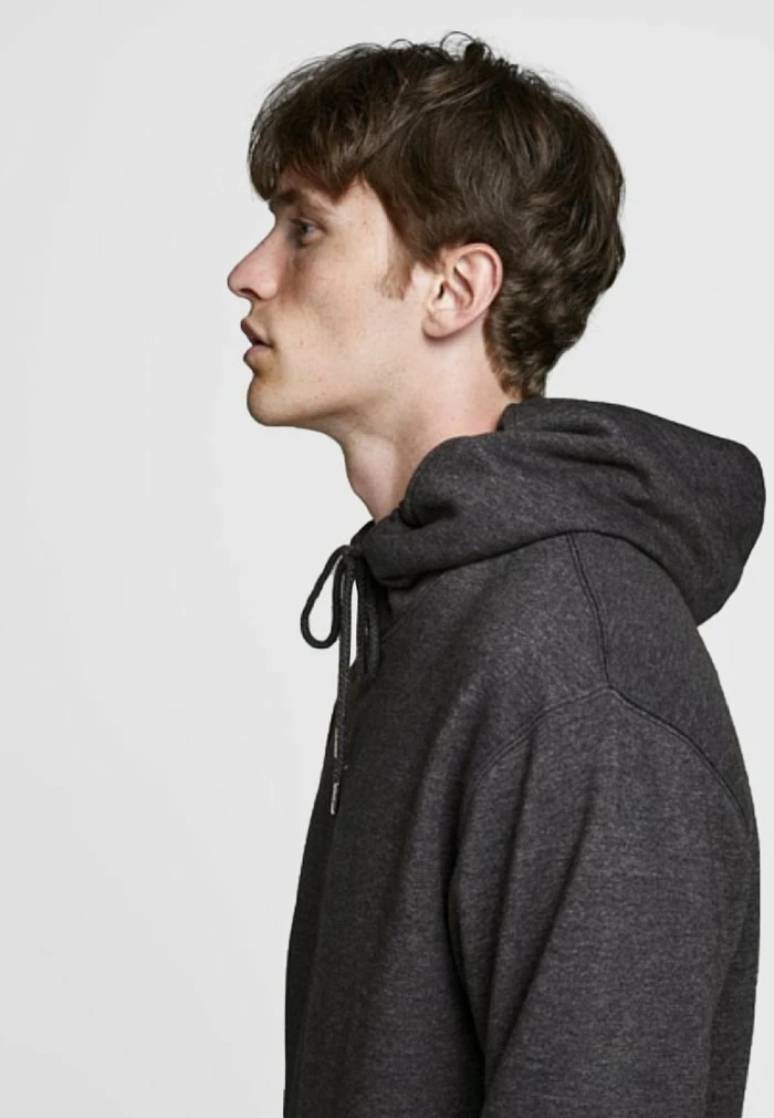 Jack & Jones JJESOFT HOOD - Hoodie - Dark Grey Melange 4 Jack & Jones JJESOFT HOOD - Hoodie - Dark Grey Melange - Image 4
