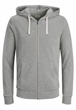 Jack & Jones JJEHOLMEN - Zip-up Sweatshirt - Mottled Light Grey -Jack & Jones Shop 385d5bd6f756469e8eac1c668f226bb7