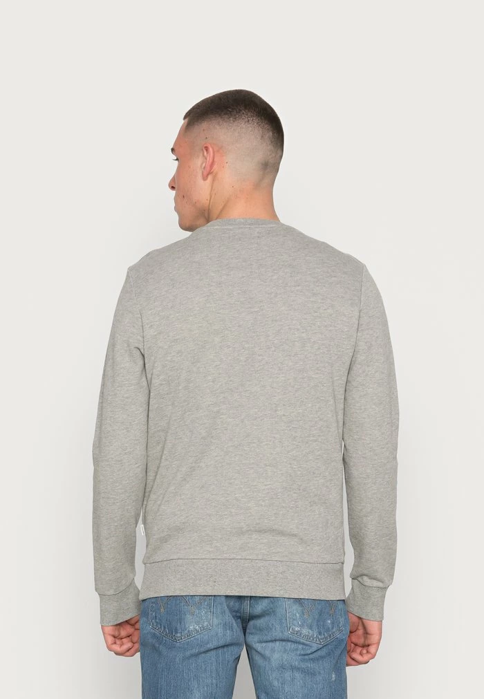 Jack & Jones JJSTRUCTURE EMBROIDERY CREW NECK - Sweatshirt - Light Grey Melange 3 Jack & Jones JJSTRUCTURE EMBROIDERY CREW NECK - Sweatshirt - Light Grey Melange - Image 3