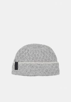 Jack & Jones JACPRJCT BEANIE - Beanie - Light Grey Melange/twisted White