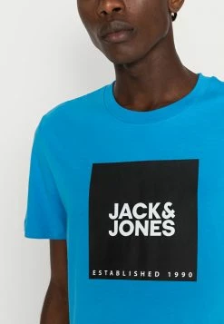 Jack & Jones JJLOCK TEE CREW NECK - Print T-shirt - Blue -Jack & Jones Shop 3a8616f147fa46728d1b00c44f810ae5
